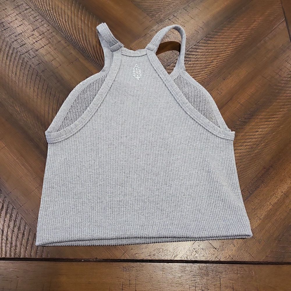 Free People Happiness Runs Heather Grey Tank XS/S - Picture 6 of 7